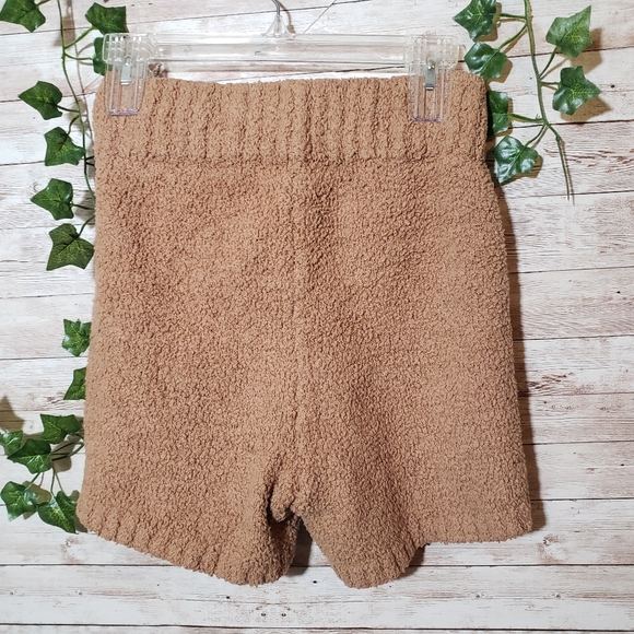 SKIMS Camel Cozy Knit Shorts Sleep Lounge Kim Kardashian Tan Brown - Picture 10 of 10